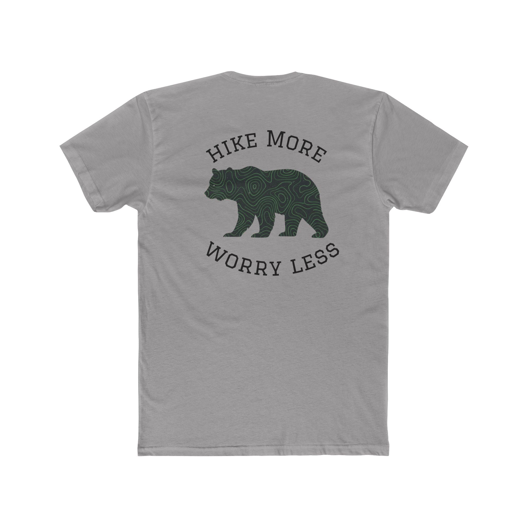 Hike More Worry Less Bear Tee — Outdoor Hiking T-Shirt