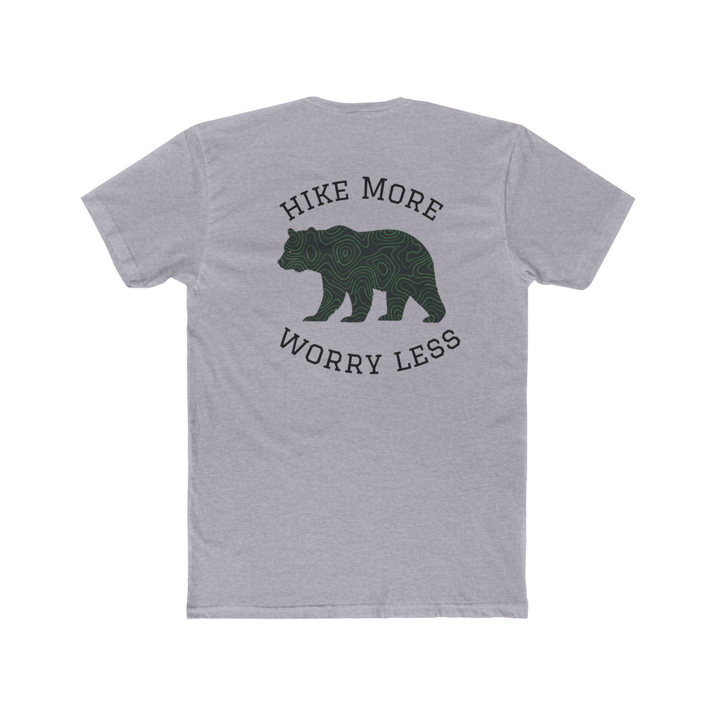 Hike More Worry Less Bear Tee — Outdoor Hiking T-Shirt