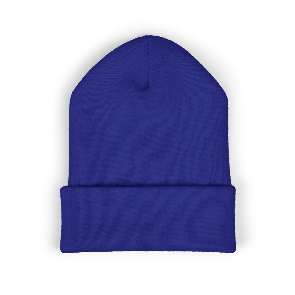 Embroidered Mountain Topography Cuffed Beanie