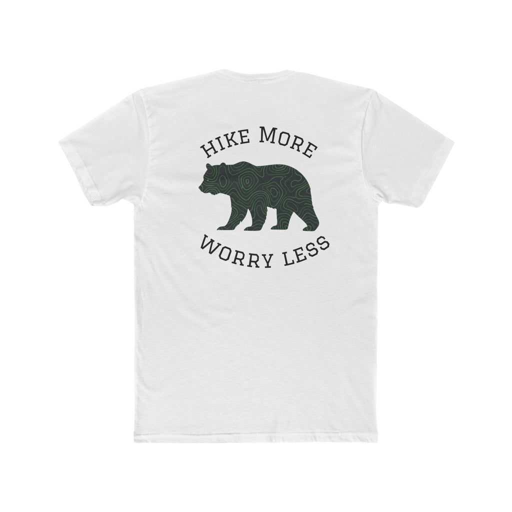 Hike More Worry Less Bear Tee — Outdoor Hiking T-Shirt
