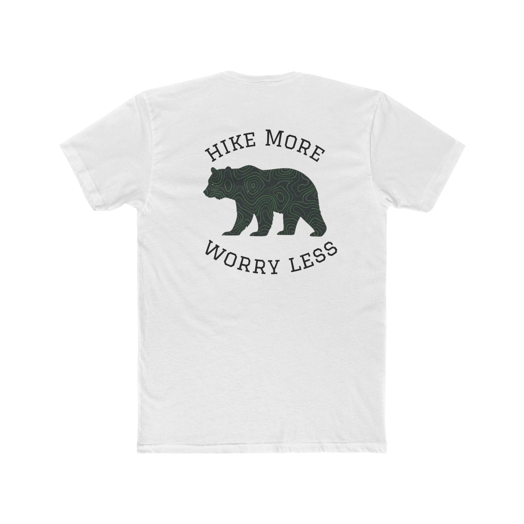 Hike More Worry Less Bear Tee — Outdoor Hiking T-Shirt