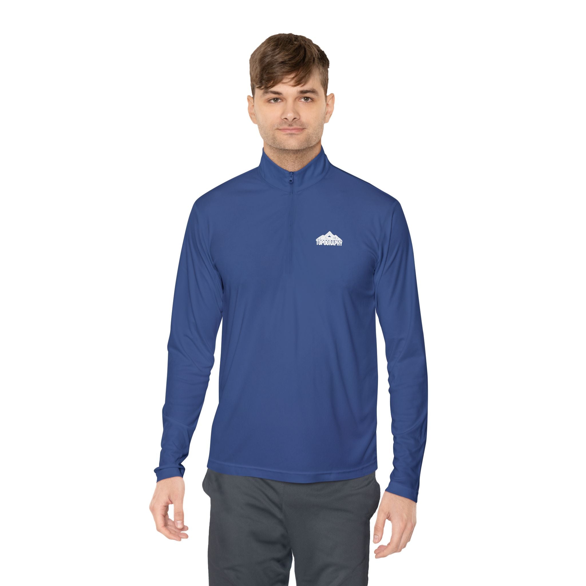 Cloud Logo Quarter-Zip Pullover — Minimal Outdoor Performance Top