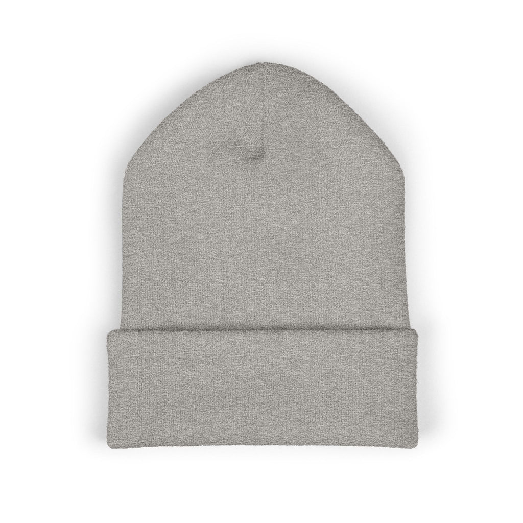 Embroidered Mountain Topography Cuffed Beanie
