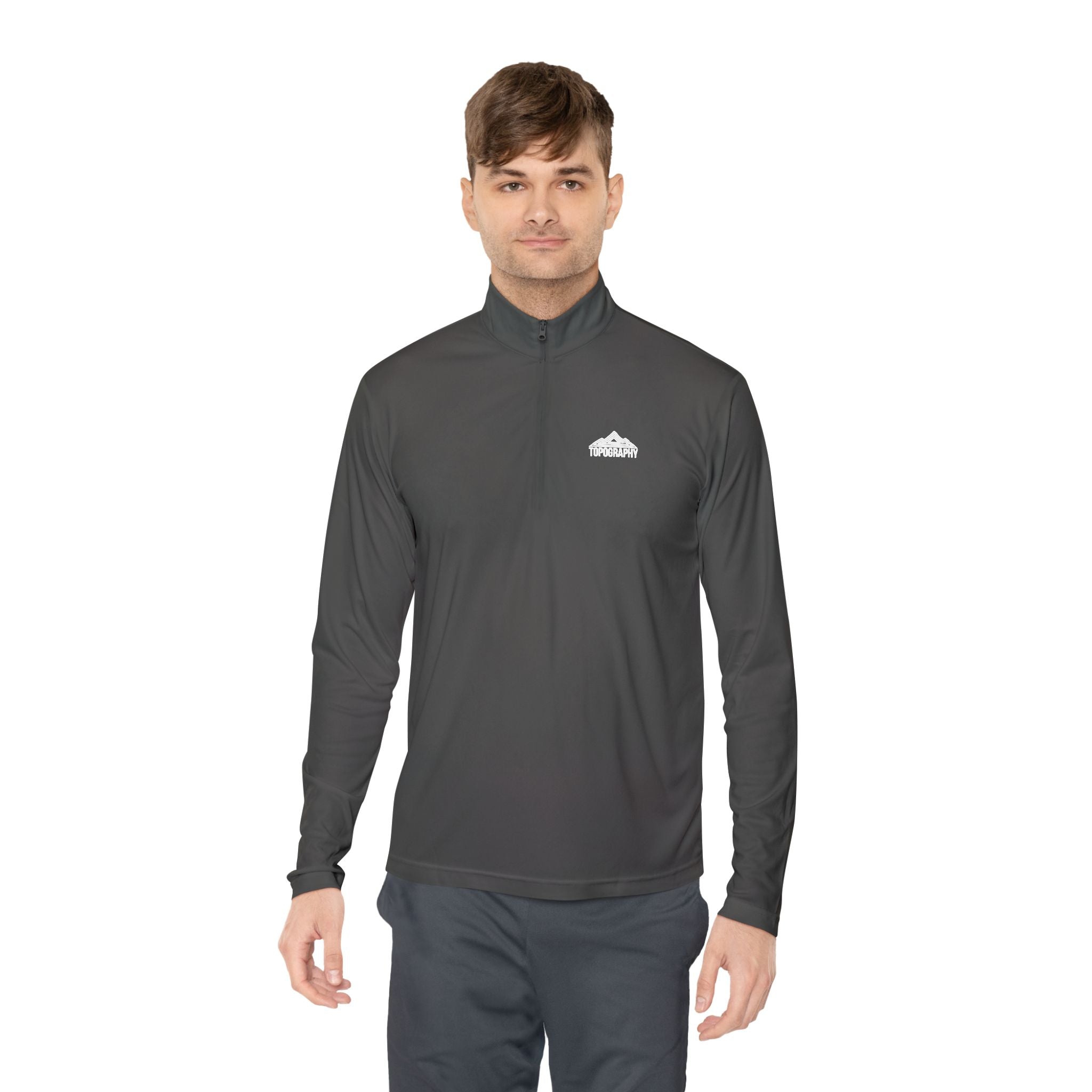 Cloud Logo Quarter-Zip Pullover — Minimal Outdoor Performance Top