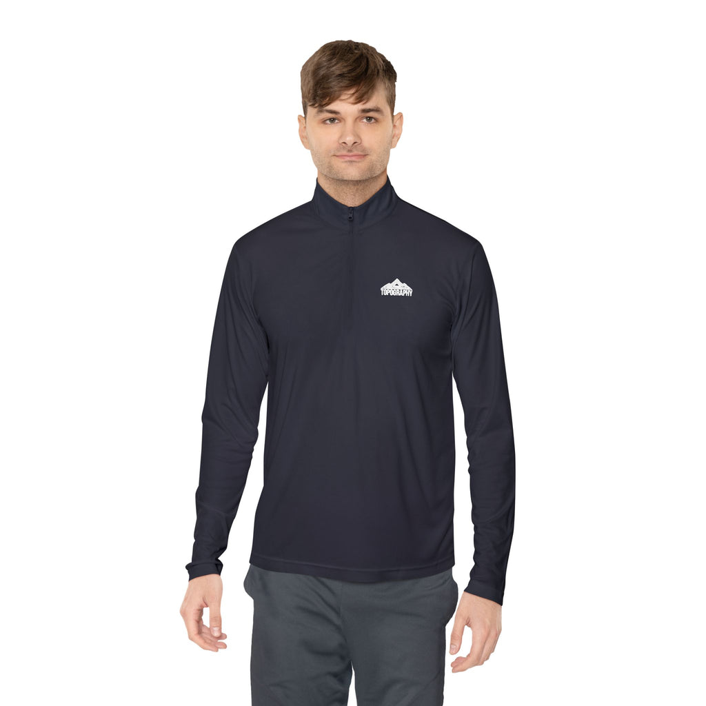 Cloud Logo Quarter-Zip Pullover — Minimal Outdoor Performance Top