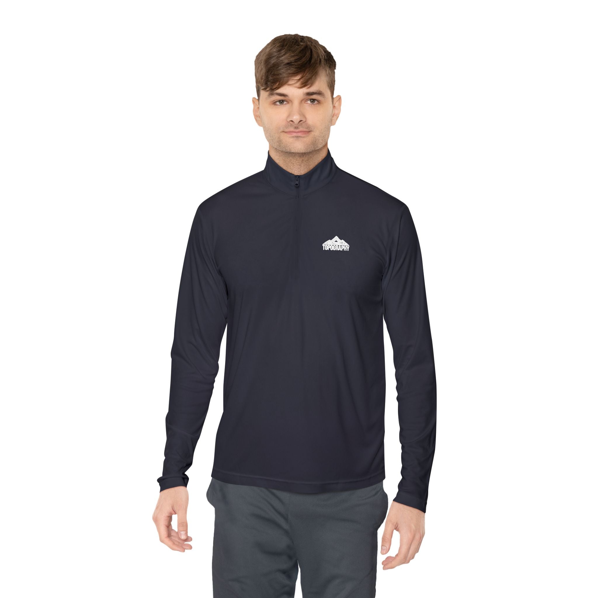 Cloud Logo Quarter-Zip Pullover — Minimal Outdoor Performance Top