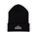 Embroidered Mountain Topography Cuffed Beanie
