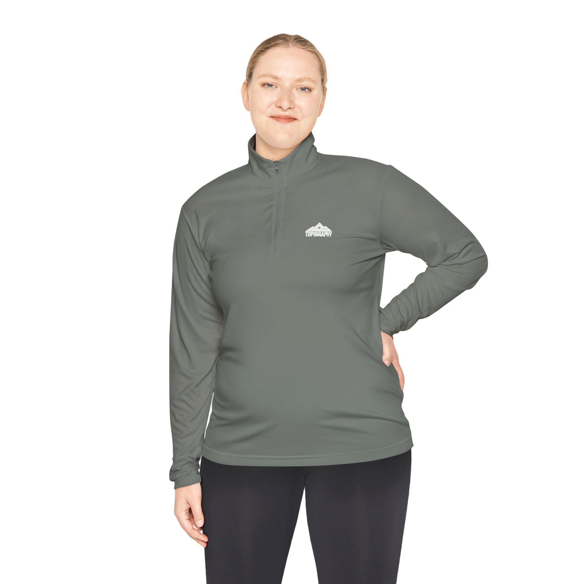 Cloud Logo Quarter-Zip Pullover — Minimal Outdoor Performance Top