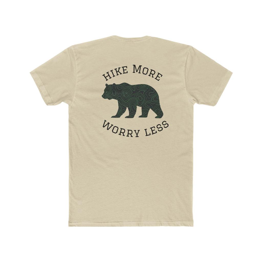 Hike More Worry Less Bear Tee — Outdoor Hiking T-Shirt