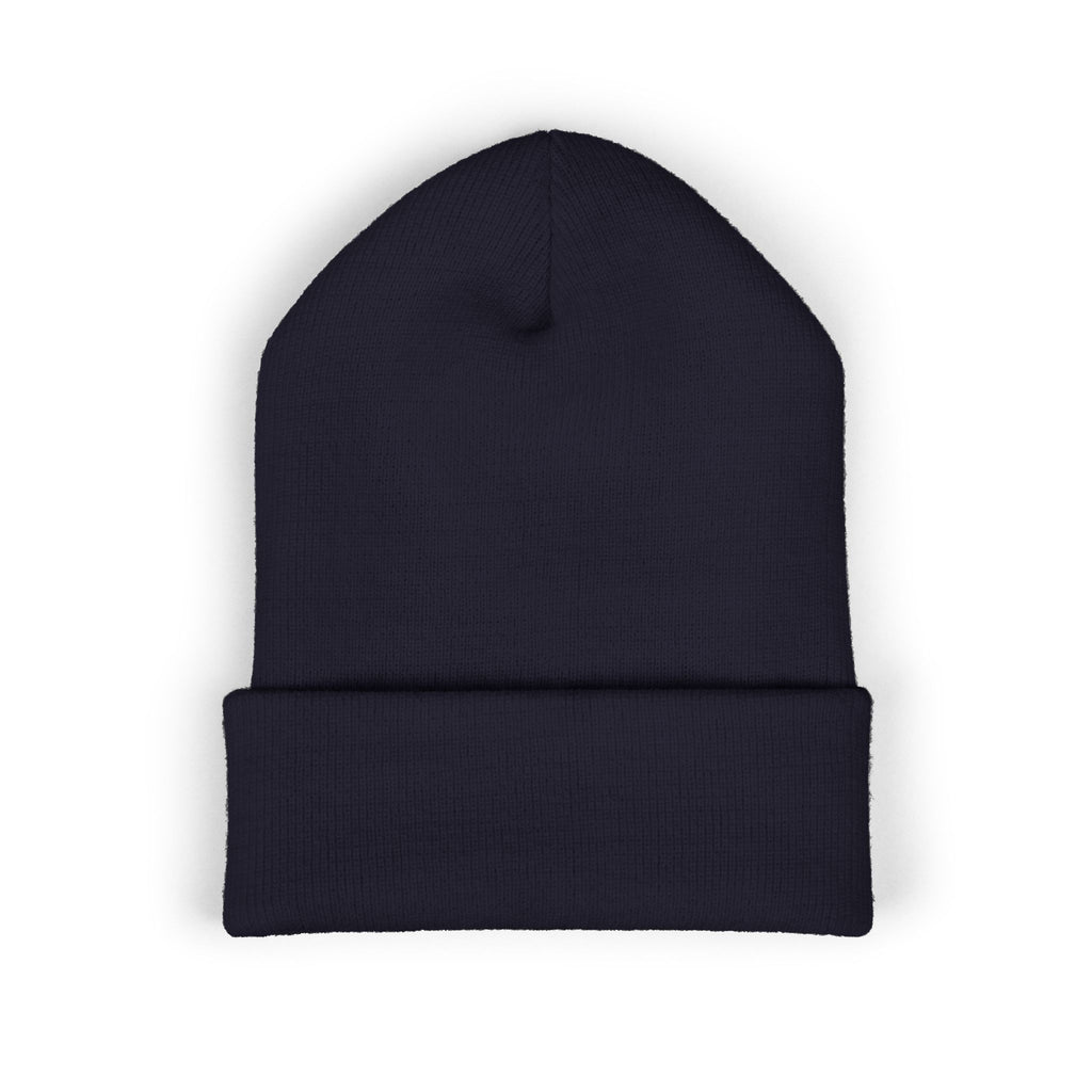 Embroidered Mountain Topography Cuffed Beanie