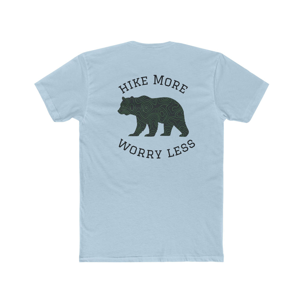 Hike More Worry Less Bear Tee — Outdoor Hiking T-Shirt