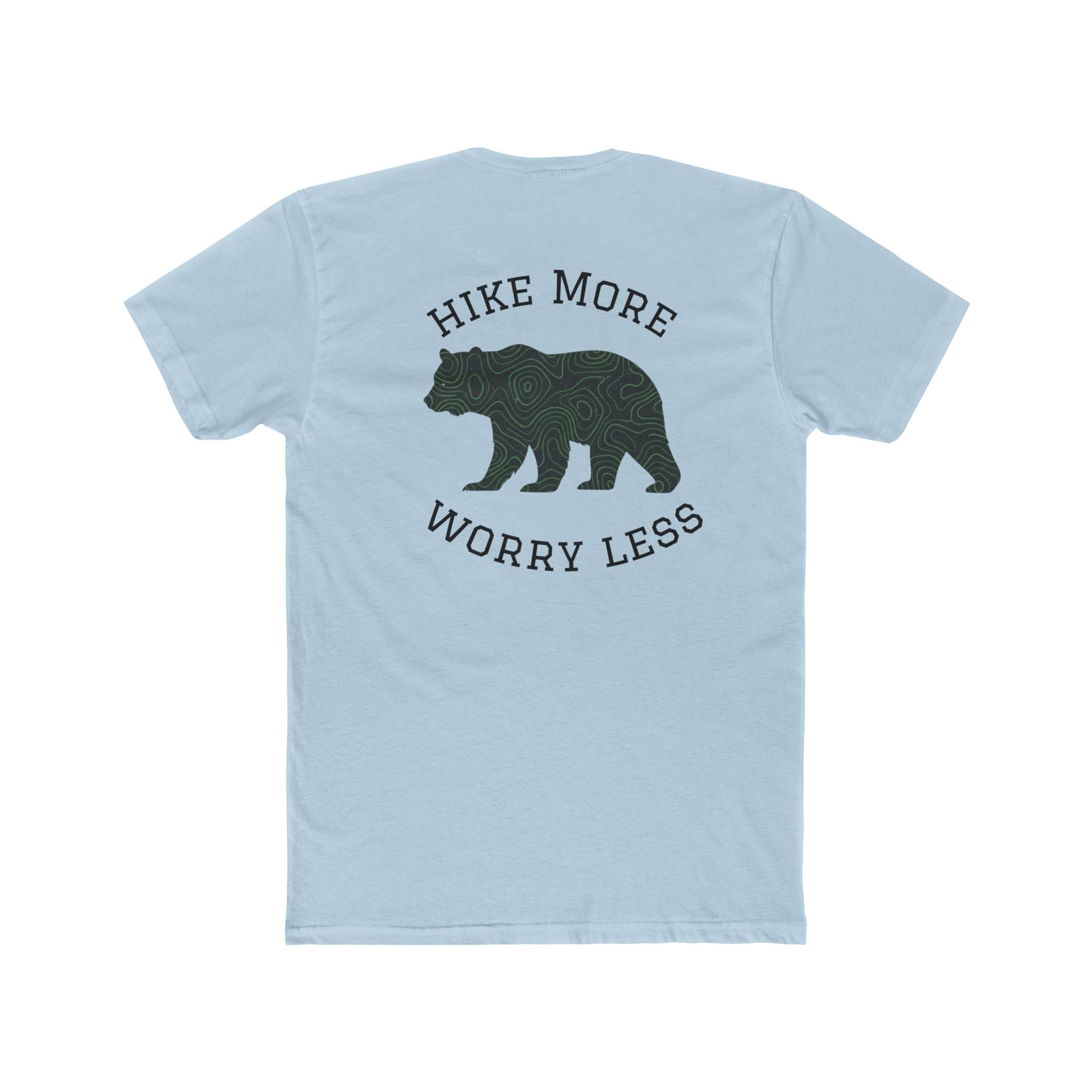 Hike More Worry Less Bear Tee — Outdoor Hiking T-Shirt