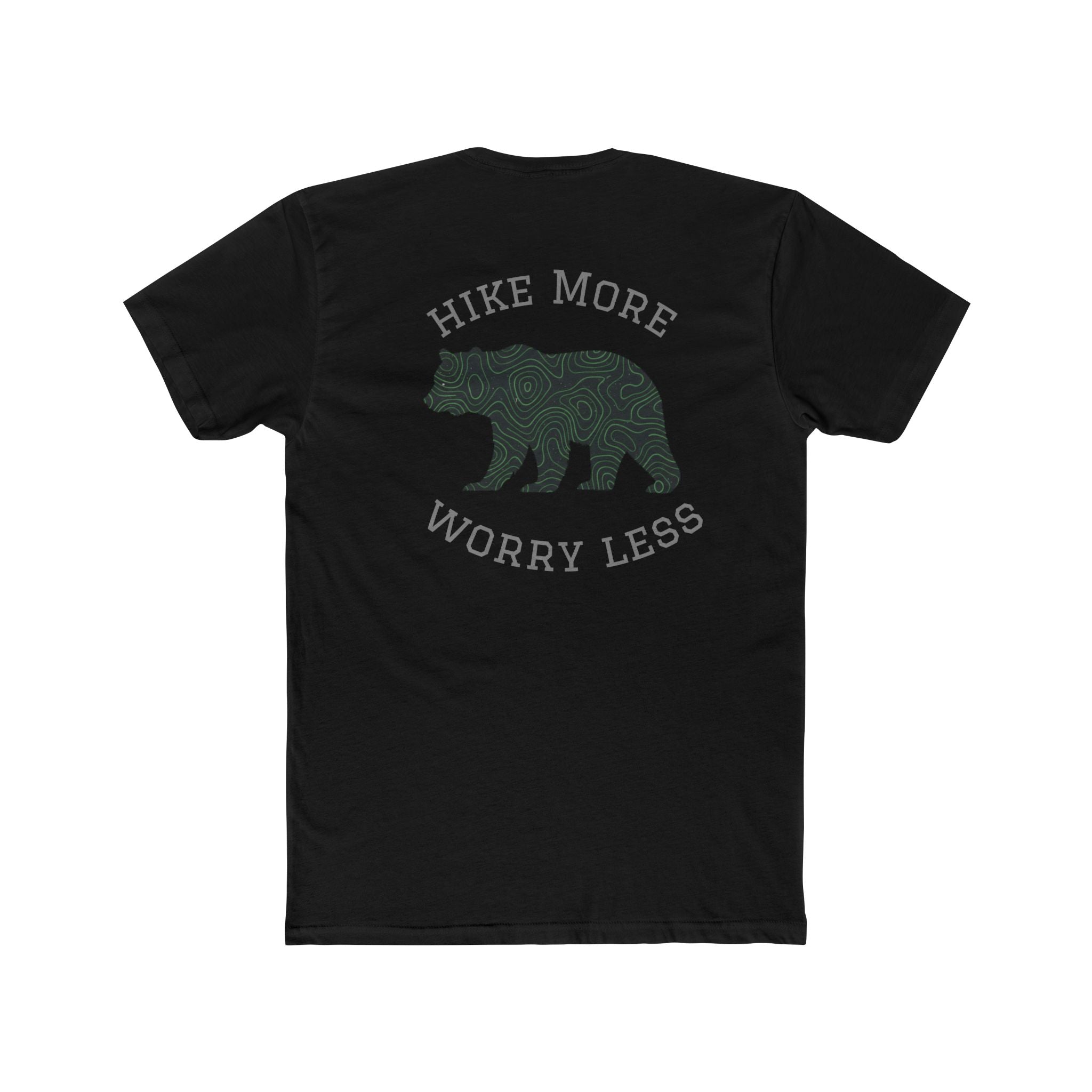 Hike More Worry Less Bear Tee — Outdoor Hiking T-Shirt