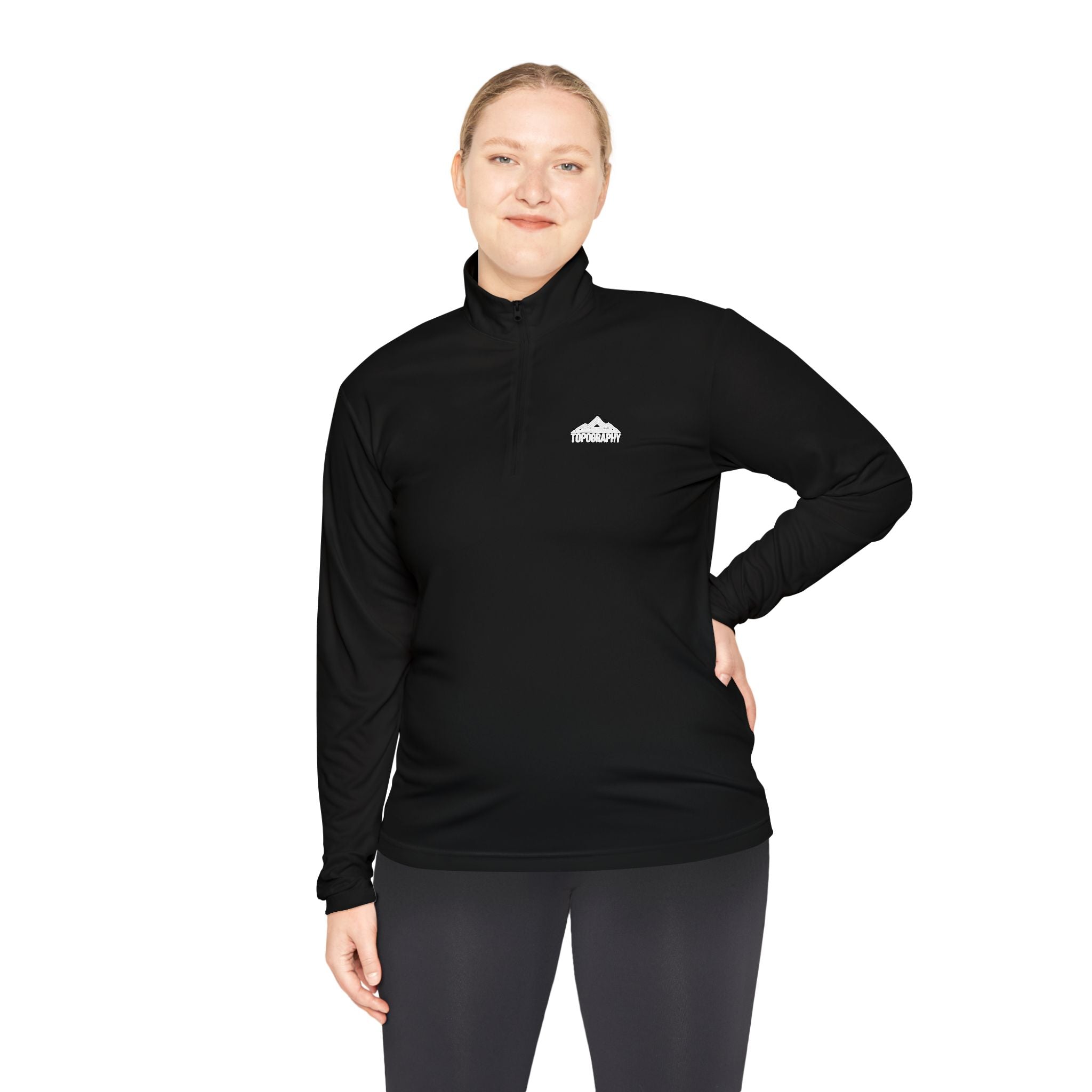 Cloud Logo Quarter-Zip Pullover — Minimal Outdoor Performance Top