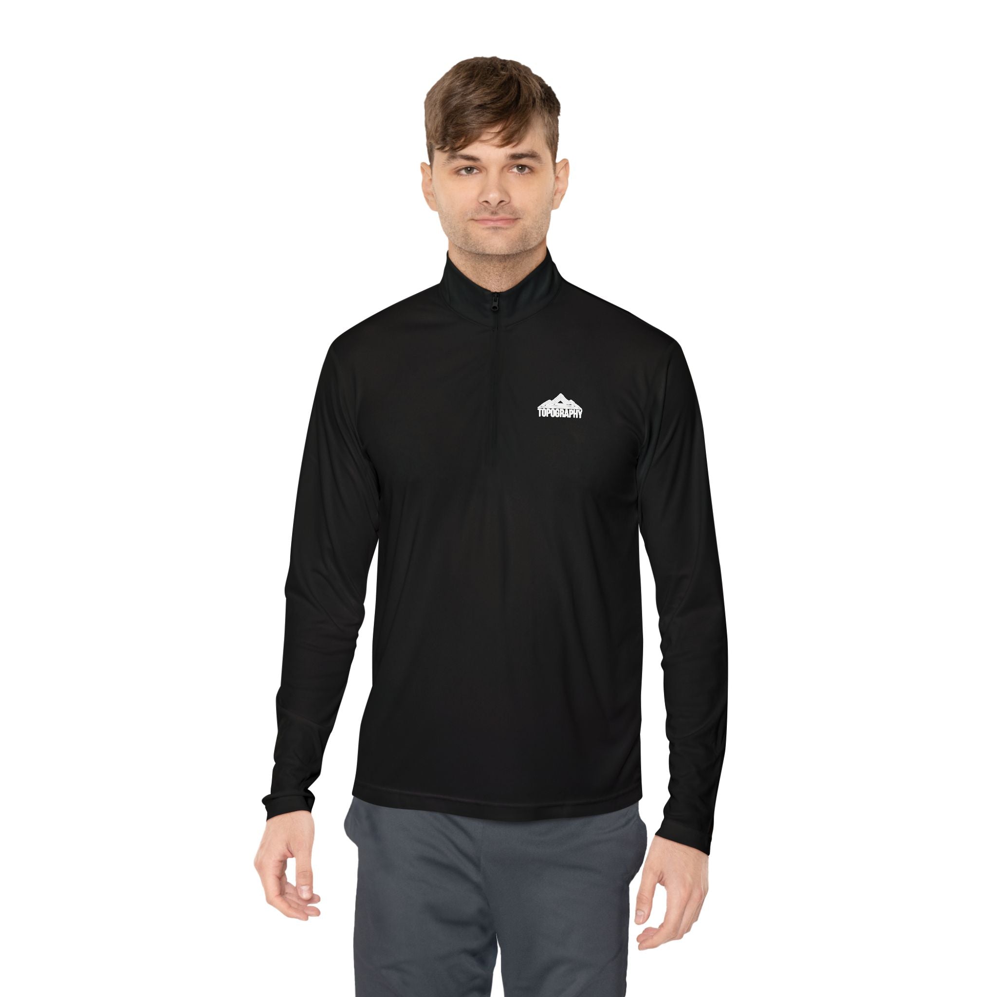 Cloud Logo Quarter-Zip Pullover — Minimal Outdoor Performance Top